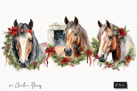 Download Vintage Festive Horses Clipart - Art Collection