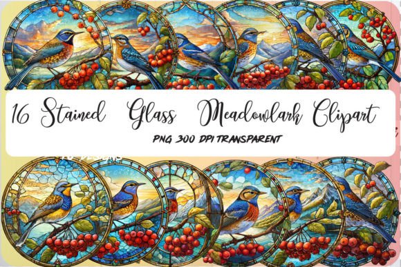 Download Meadowlark Stained Glass PNG Clipart - Art Collection