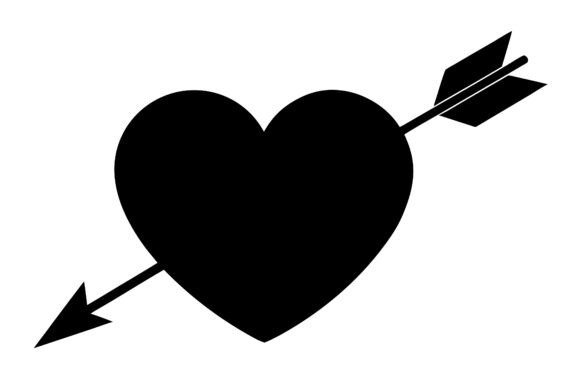 Download Heart Pierced by an Arrow Art Silhouette - Art Collection