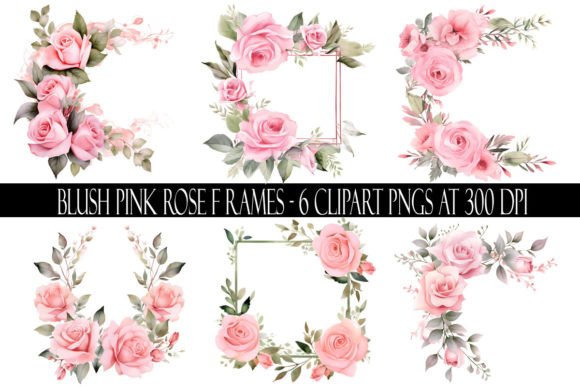 Download Blush Pink Rose Frame Clipart - Art Collection