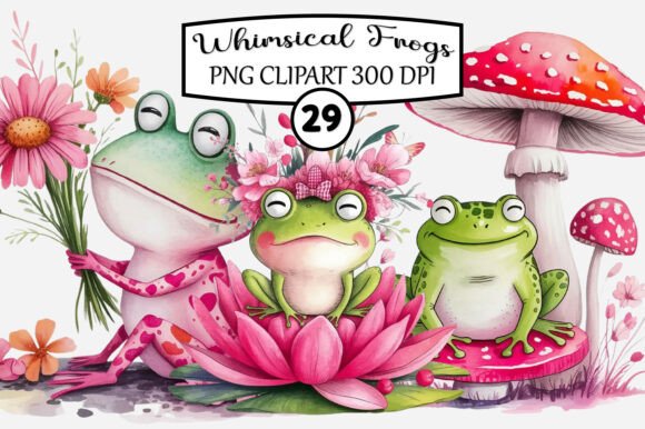 Download Whimsical Frogs Clipart - Art Collection