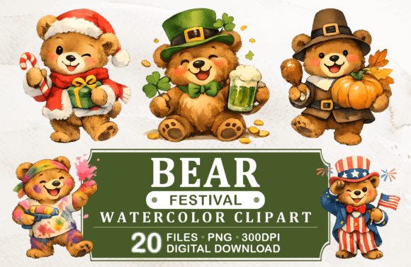 Download Bear Festival Clipart, 20 PNG - Art Collection
