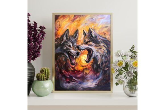 Download Norse Wolf Wall Art Print - Art Collection