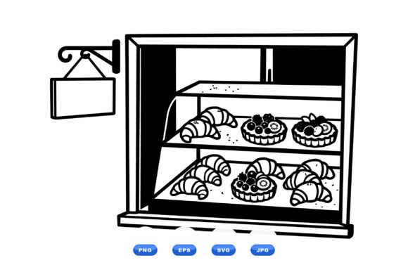 Download Bakery Display Clipart SVG - Art Collection