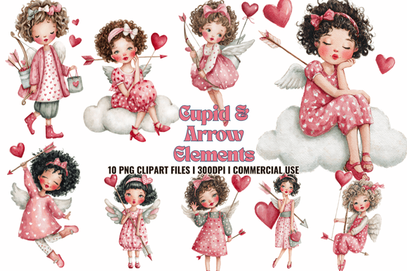 Download Cupid &amp; Arrow Clipart Pack - Art Collection
