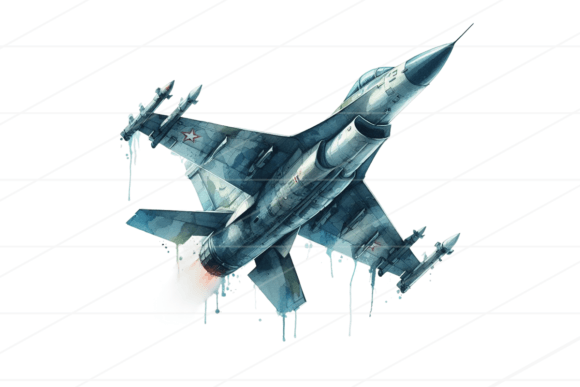 Download Watercolor Fighter Jet Clipart PNG - Art Collection
