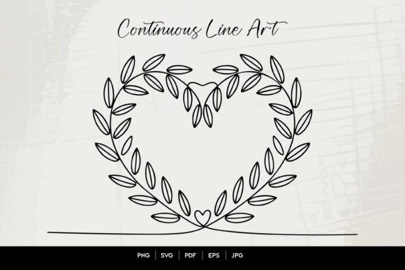 Download Leaf Heart Line Art SVG - Art Collection