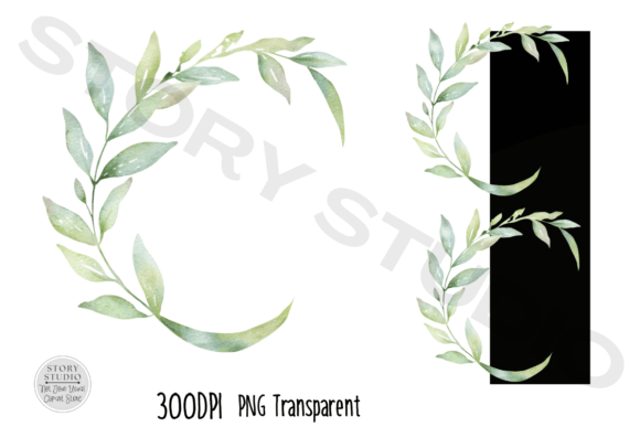 Download Watercolor Greenery Wreath Clipart - Art Collection