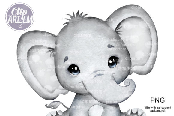 Download Gray Baby Elephant Clip Art Unisex - Art Collection