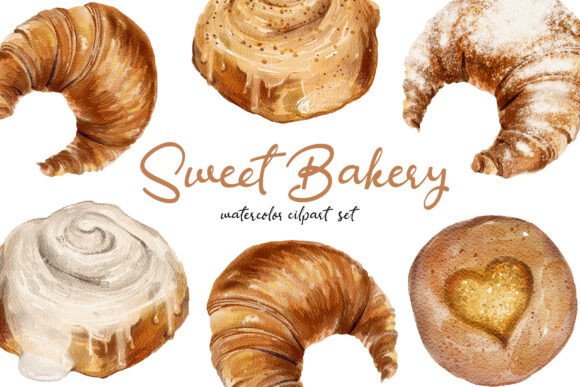 Download Hand-drawn Sweet Bakery Clipart Set - Art Collection