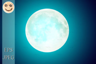 Download Full Moon over Blue Night Sky Background - Moon Collection