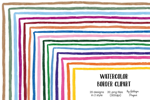 Download 15 Watercolor Border Clipart - Art Collection