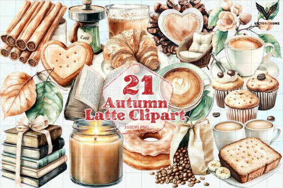 Download Autumn Latte Clipart PNG - Art Collection