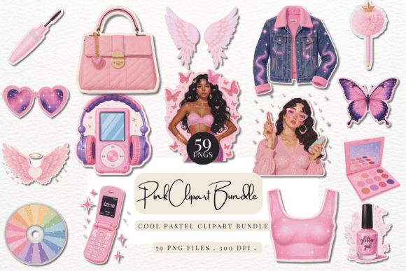 Download Pink Clipart Bundle - Art Collection