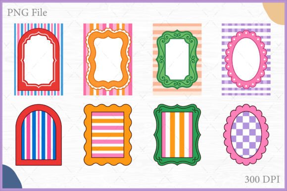 Download Retro Coquette Frame PNG Clipart Bundle - Art Collection