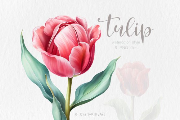 Download Tulip Clipart, Watercolor Flower Bundle - Art Collection