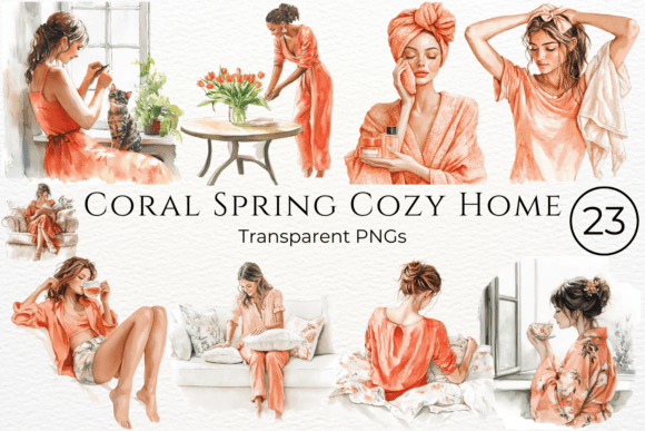 Download Coral Spring Cozy Home Clipart - Art Collection