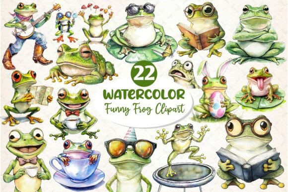 Download Funny Frogs Sublimation Clipart - Art Collection