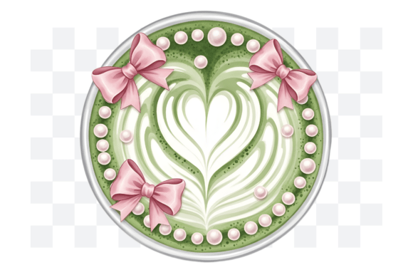 Download Coquette Matcha Latte Art PNG Clipart - Art Collection