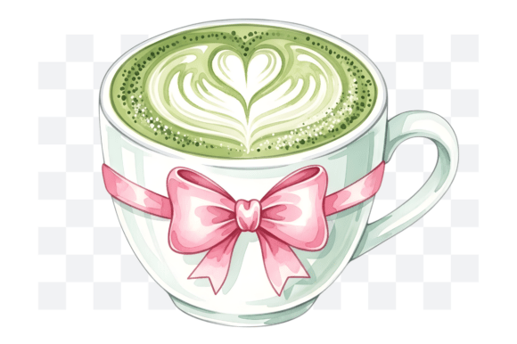 Download Coquette Matcha Latte Art PNG Clipart - Art Collection